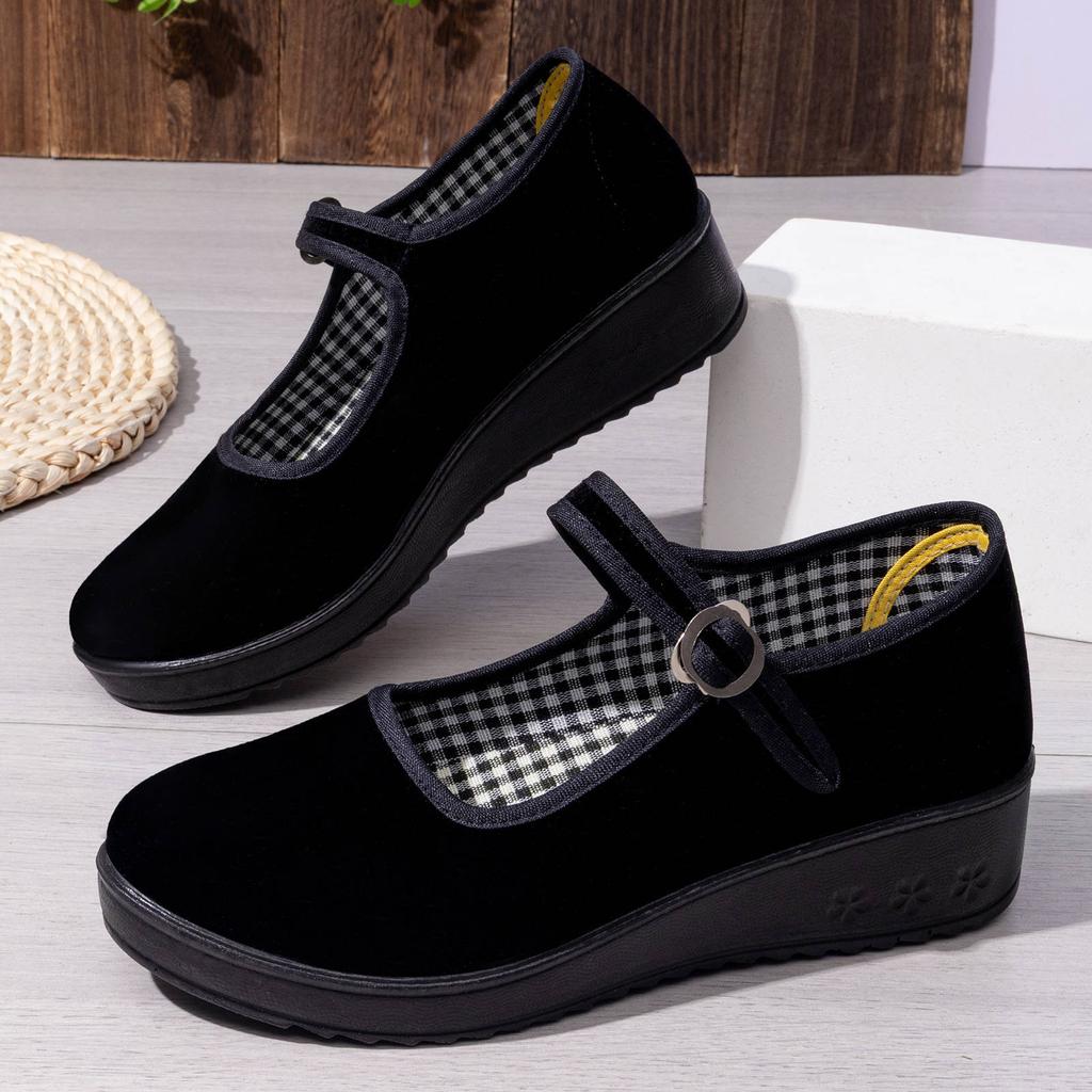 Women's Shoes Middle Aged Elderly Shoes Comfortable Not Tired Dancing Mom Shoes High Heel Work Shoes Hotel Shoes Casual Soft Walking All Day Sneakers