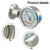 1pc 0-0.4MPa Manometer YTP60 Sanitary Diaphragm Pressure Gauge 50.5mm OD Tri Clamp Membrane Pressure Gauge Diaphragm Gauge