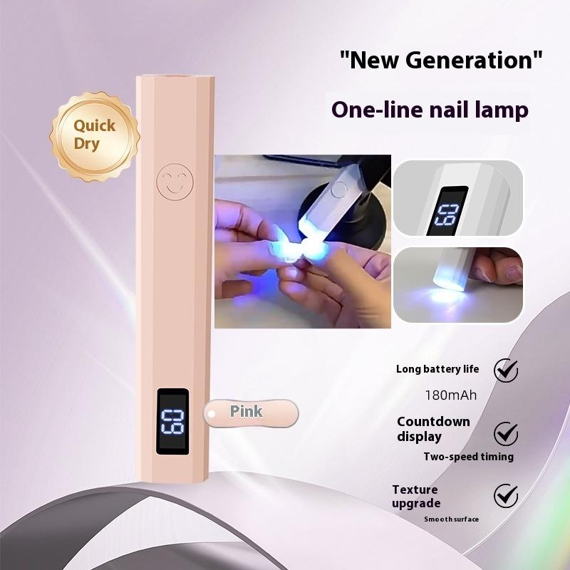 1 Set Chargeable Nail Dryer Machine Uv Led Nail Lamp Timing Display Handheld Mini Nail Lamp Family Quick Dry Flashlight Pen
