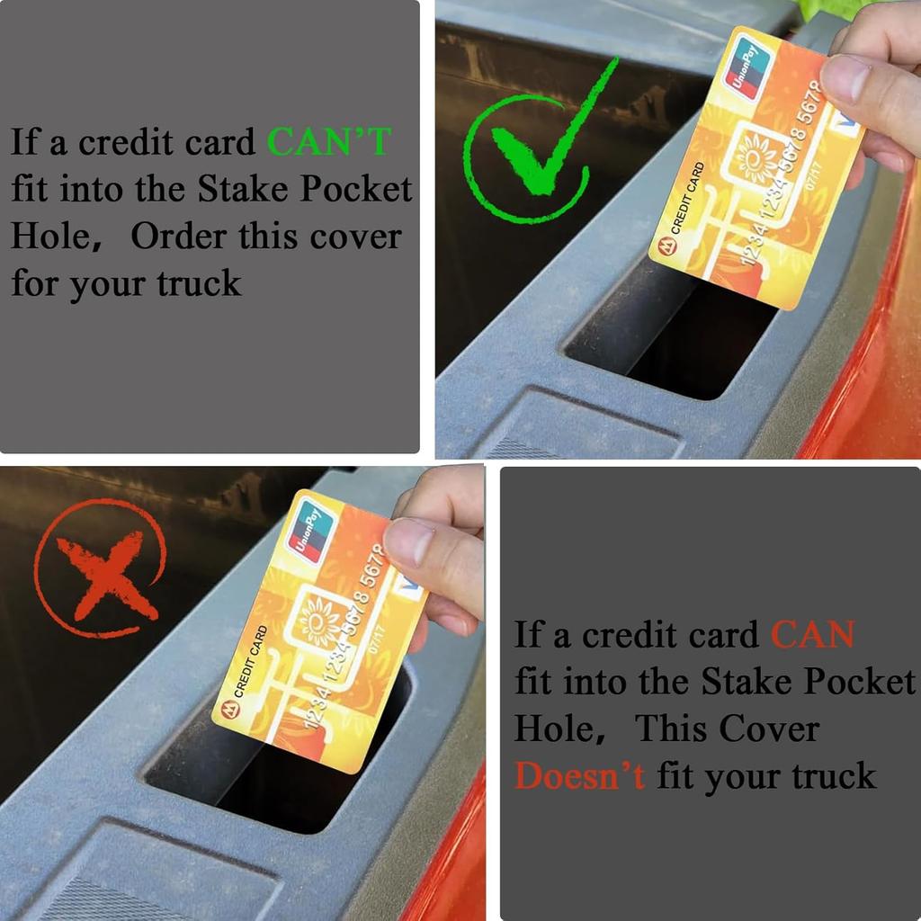 Bed Rail Stake Pocket Covers for GMC Chevy Silverado Sierra 1500 -2024 2025, GMC Sierra 2500 3500HD -2024 2025, Truck Caps Rear Holes Plugs Covers