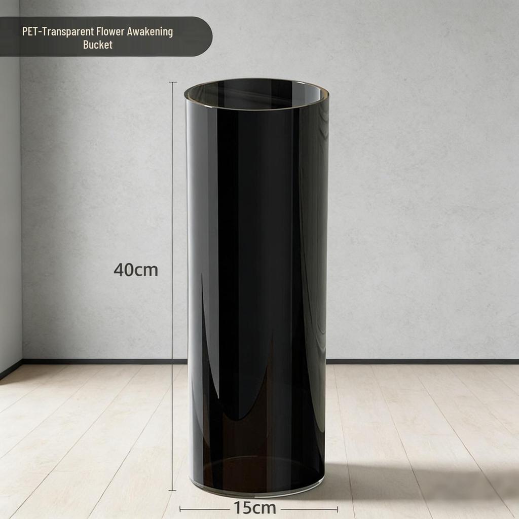 Acrylic Anti-Drop Transparent Vase for Lucky Bamboo Flower Arrangement – High-End Light Luxury Design