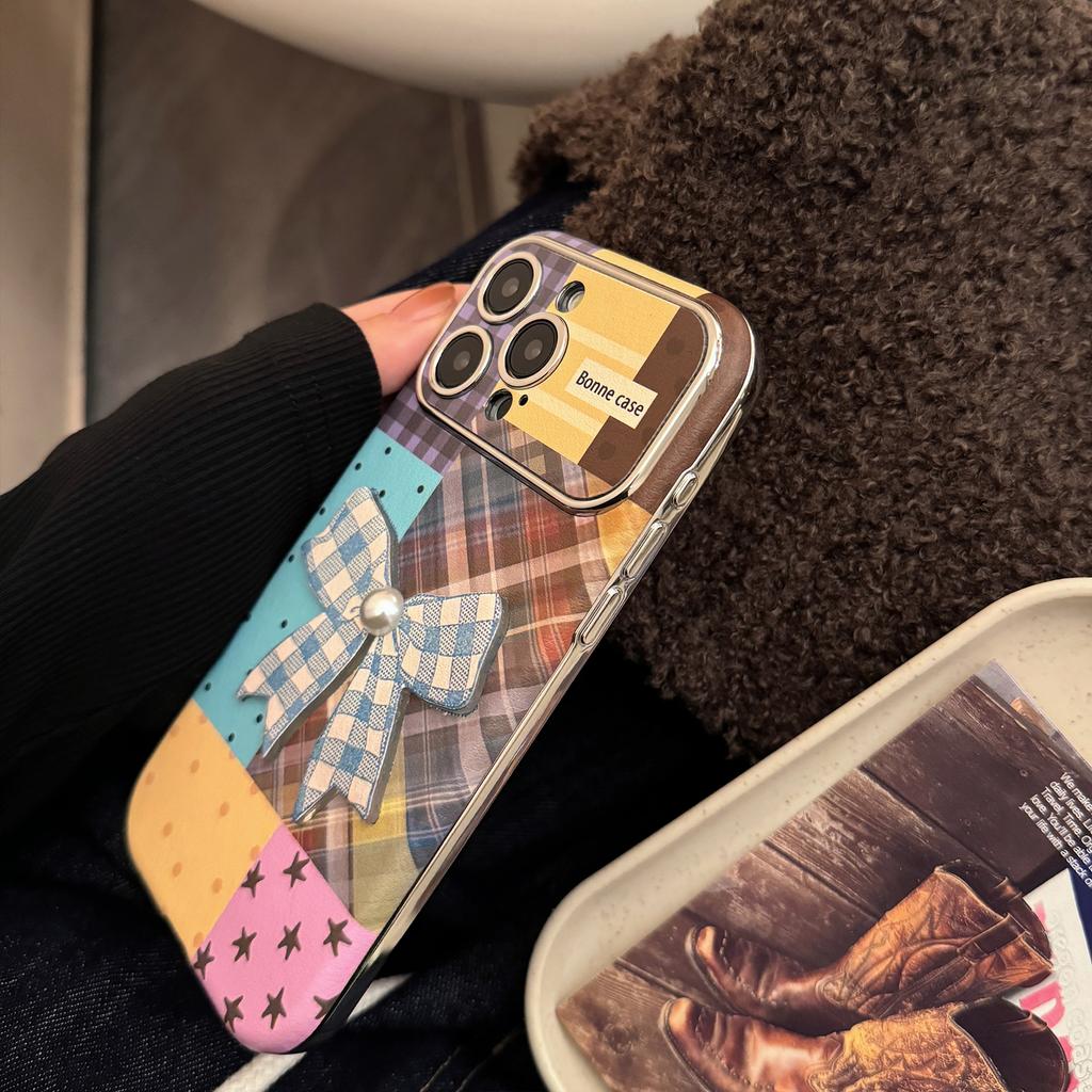 iPhone 16 15 14 promax case compatible and fits iPhone 13 12 11 promax Butterfly Plaid