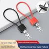 Extended Steel Cable Anti-Theft Padlock with Long Shackle for Cabinets and Cupboards