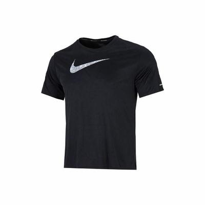 Herren Casual Atmungsaktives Lauf-T-Shirt in Unifarben mit Reflektoren, Kurzarm