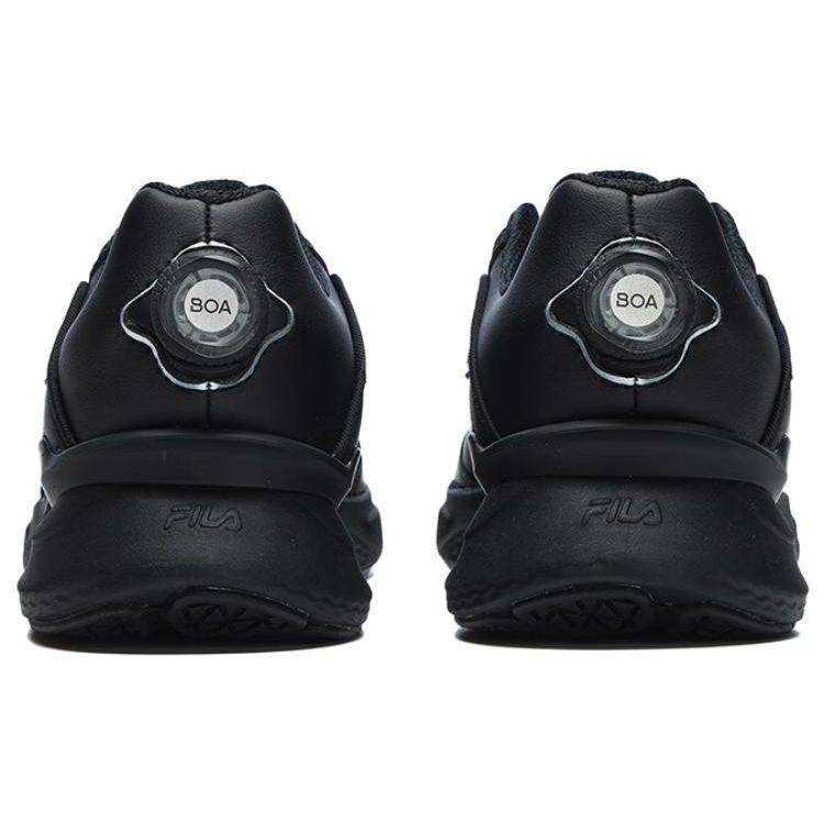 Fila Energy Boa 1+ Leather Retro Low-Top Running Shoes Men Sneakers Black A12M311103FBK