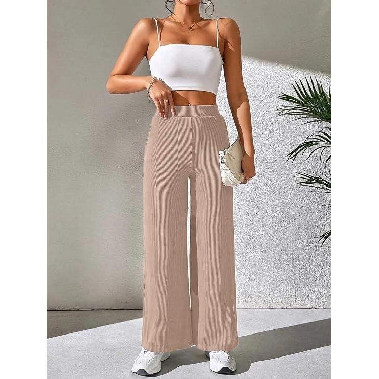Women’s Parachute Cargo Pants  Desigenr High Waist Flared Korean Trousers Dress
