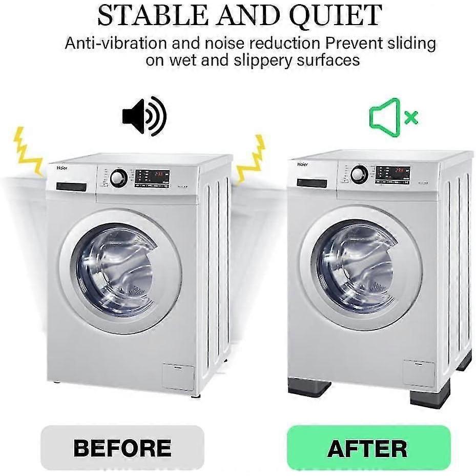 4 Pieces of Damping Pads for Washing Machines, Damping Rubber Pads for Washing Machines and Dryers,