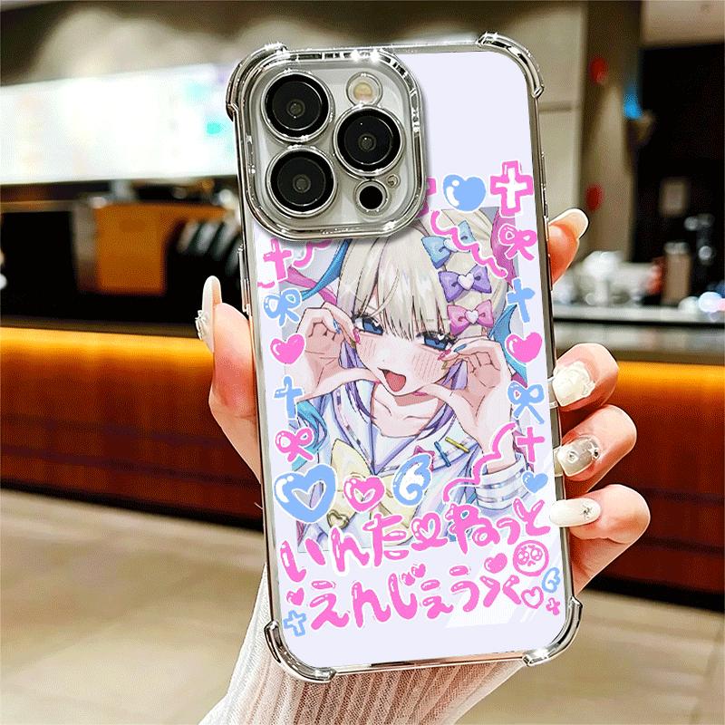 Needy Girl Streamer Overload Soft Phone Case For iPhone 15 16 17 Air 14 Pro Max 16E Plus 13 12 Mini Plating Anti-Fall Fundas