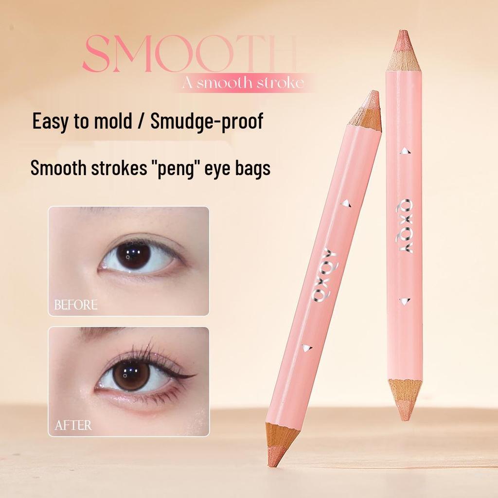 QXQY Double-Ended Tear Trough & Highlight Pen - Natural Brightening Eyeshadow for Beginners