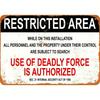 Vintage Metal Tin Sign 8x12 Inches Garage Warning Wall Decor