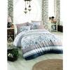 Parure de lit - 1 housse de couette 220 x 240 cm + 2 taies d'oreiller 60 x 60 cm - 100% coton renforcé - Bleu