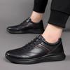 New Men's Daily Casual Leather Shoes Men's Trendy Single Shoes Wear-resistant Soft-soled Soft-faced Sports Men's Shoes