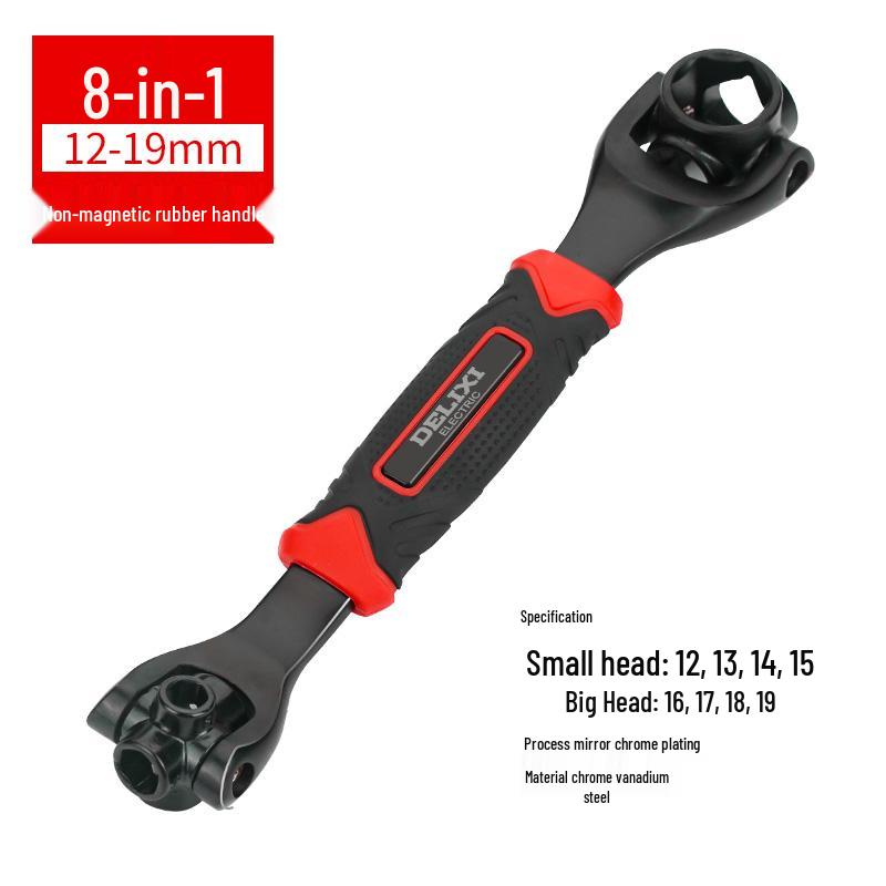 Delixi 52-in-1 Multifunctional Socket Wrench Set, 8-21mm Universal Tool