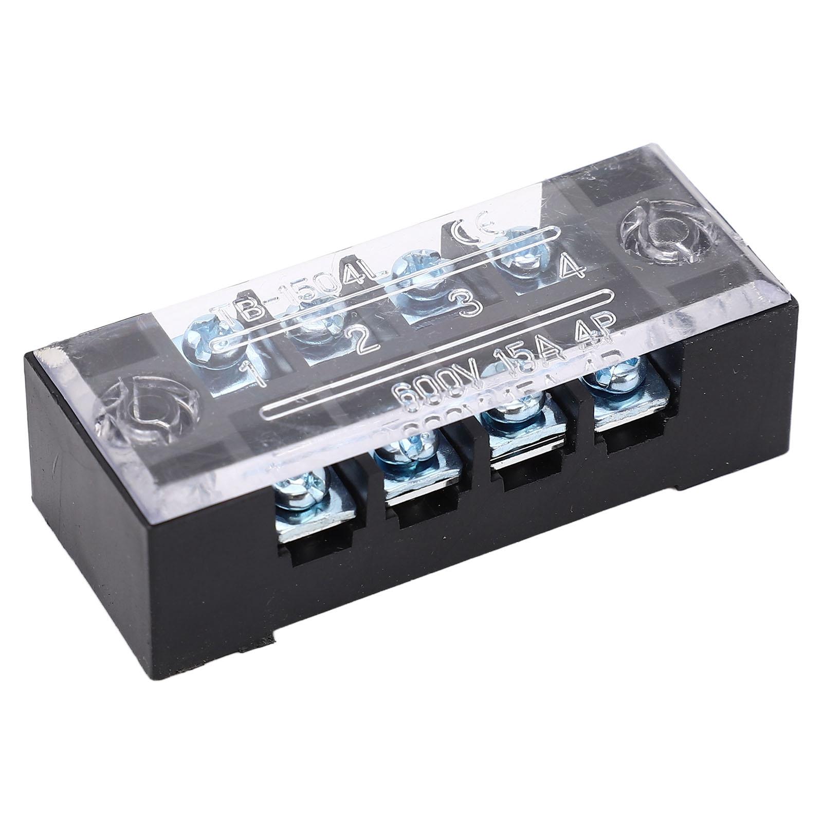 

Клемна колодка дворядний високий струм гвинт M3 дротовий бар єрний блок з кришкою 15A 600V 5шт