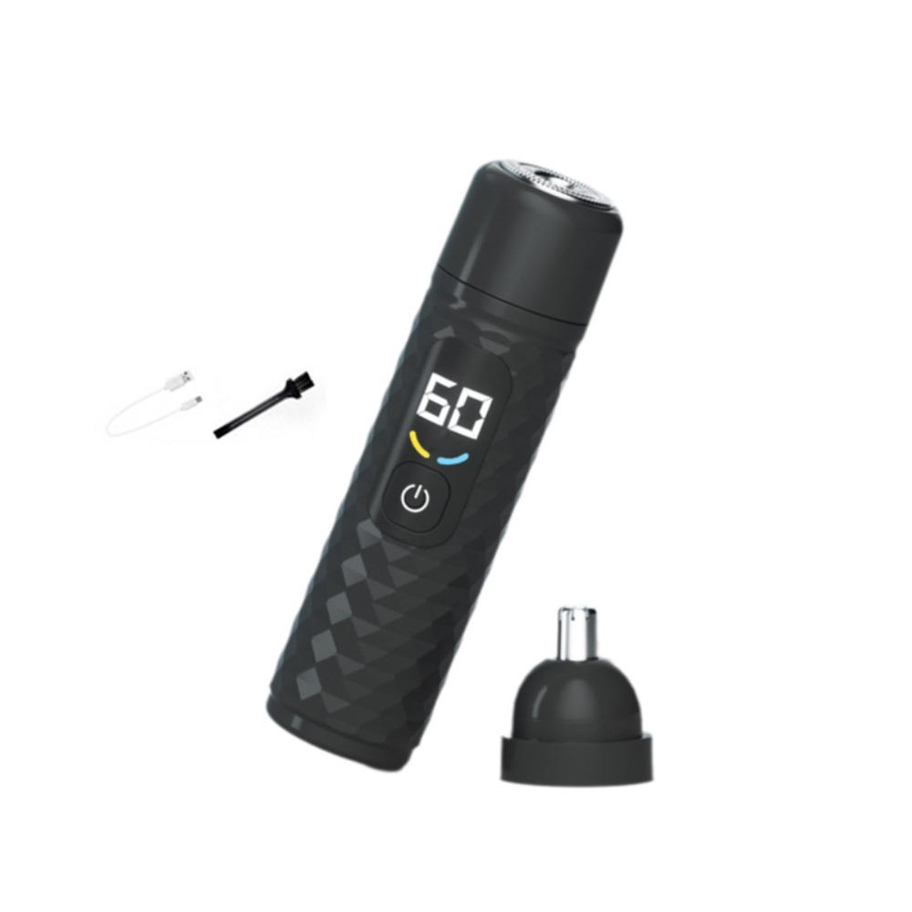 2 In 1 Men's Electric Razor Digital Display Electric Shaver Mini Nostril Cleaning Trimmer  Bathroom