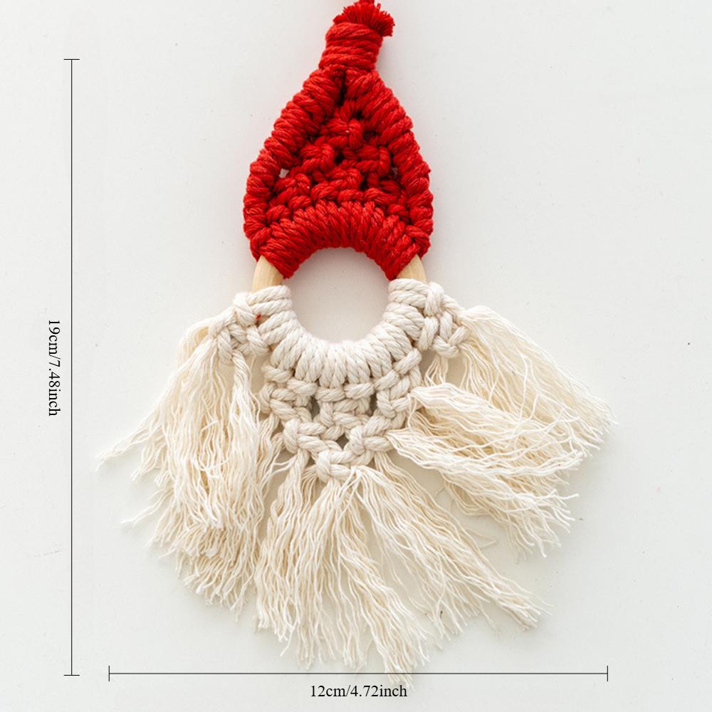

1PC Handmade Rope Santa Claus Ornament for Christmas Tree & Home Decor