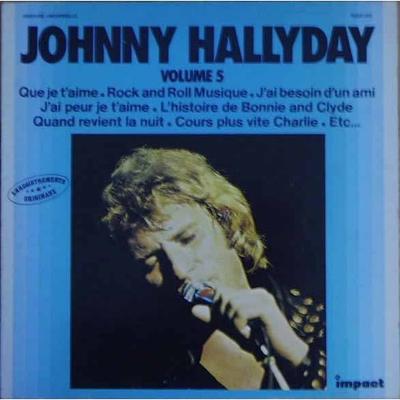 LP Record JOHNNY HALLYDAY  Volume 5 6886186 Impact 1977 France Rock Used