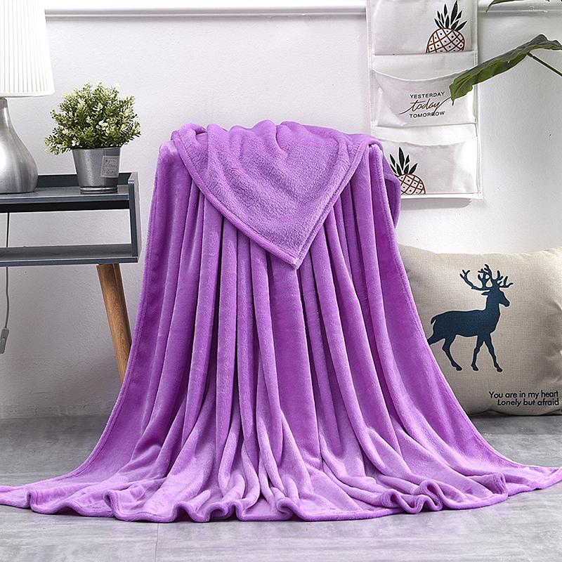Soft Warm Blankets For Beds Winter Mink Throw Solid Sofa Cover Bedspread Winter Plaid Blankets Winter Sheet Bedspread 3size