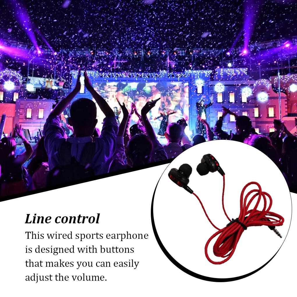 3.5mm Jack Wired Earphone with Microphone Volume Adjustable In-ear Headphone Earbuds Music Listening Headset Dual Coil Dynamic