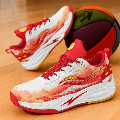 Summer Autumn Basketball Shoes China Red Professional Winter Men's Shoes Adult Basketball Game Shoes Sports Running Shoes Couple