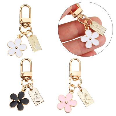 Girls Women Decoration Bag Charm Keyring Flower Key Chain Pendant for Purse Keychains
