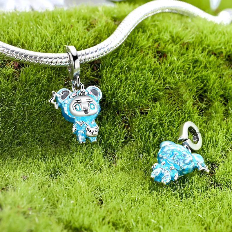 Original Charms Beads Pendant Copper Little Fox Bear Lucky Sunflower Dolls Charm Fit Bracelet Bangle Diy Women Jewelry Gift