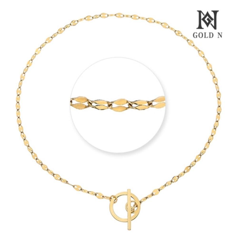 [Gold N] 14K Shimmer Single-Line Chain Bracelet Yg