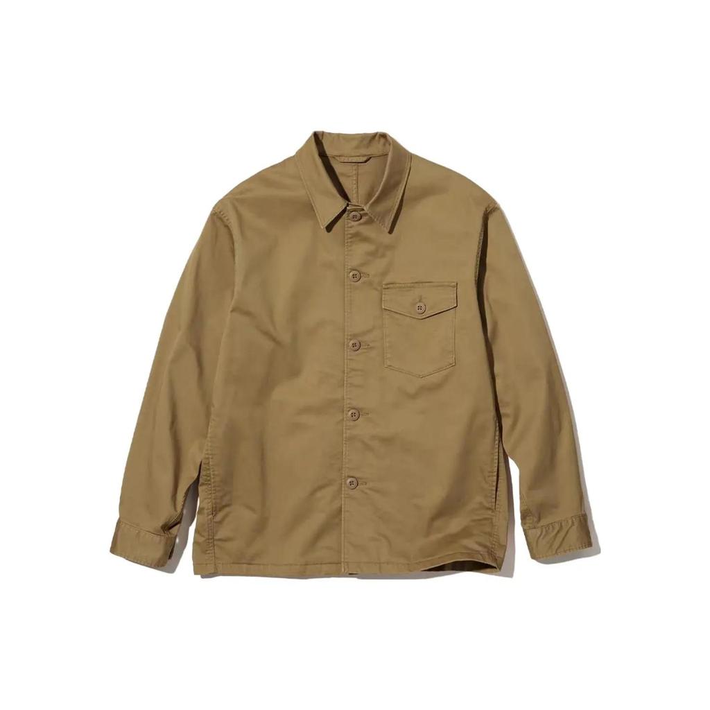 UNIQLO Shirts Men's Light Umber Lapel Moderate Shirt (Unisex) Shirts 451749 35
