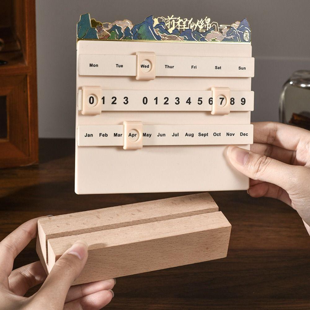 Suwak przypomnienia o harmonogramie Kalendarz wieczny Wieczny kalendarz z datą Akcesoria na biurko