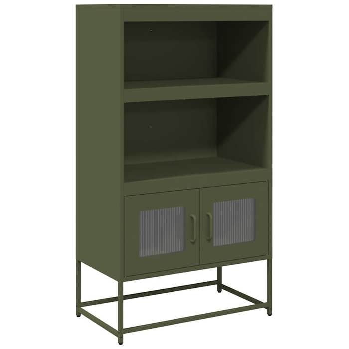 VidaXL High Buffet Olive Green 68x39x123 Cm Steel, Cabinet, Storage Cabinet, High Buffet, Sideboard, Cabinet 853372