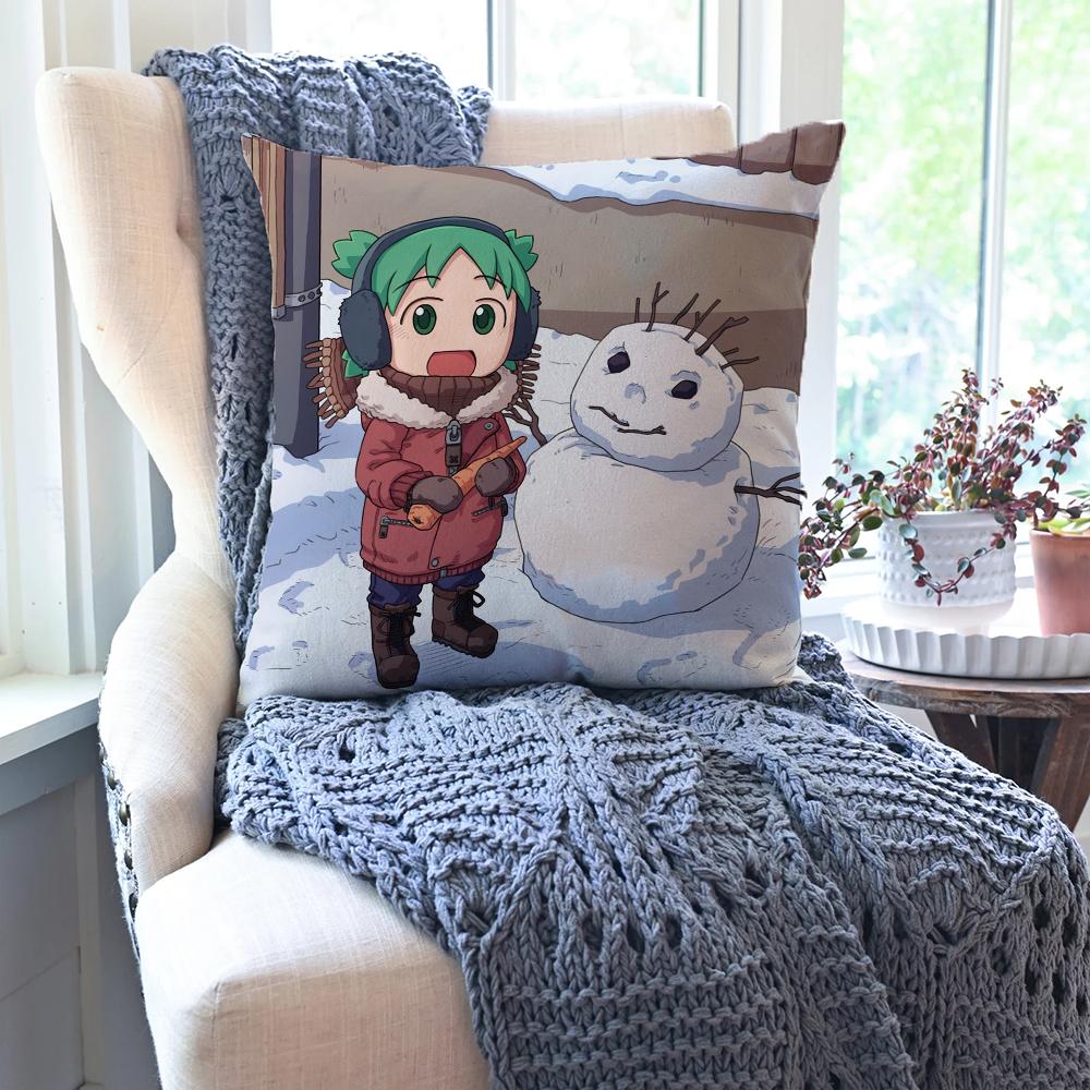 Bilibili Yotsubato Anime Kuddfodral Fyrkantig Kudde Sovrum Soffa Fritid Komfortkudde Bil Vardagsrum Heminredning 40X40