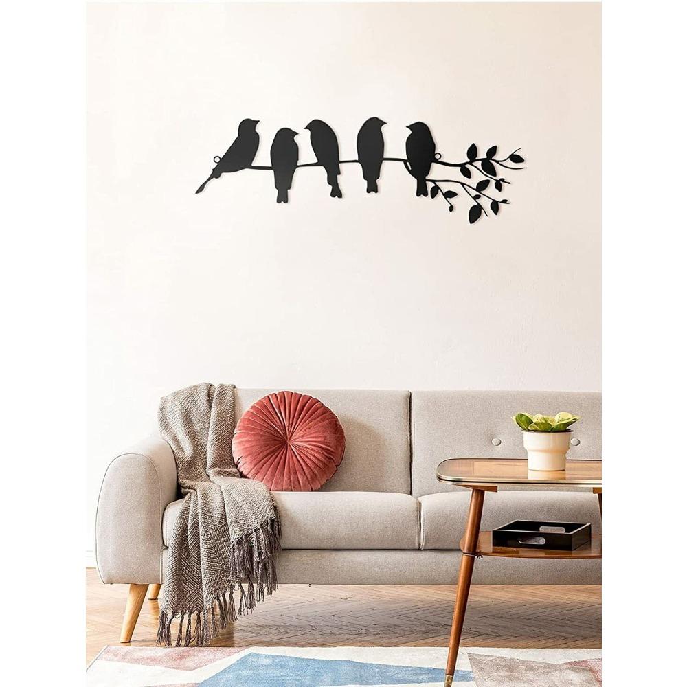 Metal Bird Wall Decor, 1 Piece, 3D Iron Art Sculpture, Home Ornament, Garden Accent, Housewarming Gift