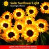 Solar Powered Sunflower Light Outdoor Waterproof LED Ground Insert Lawn Lamp For Garden Lawn Courtyard Decoration