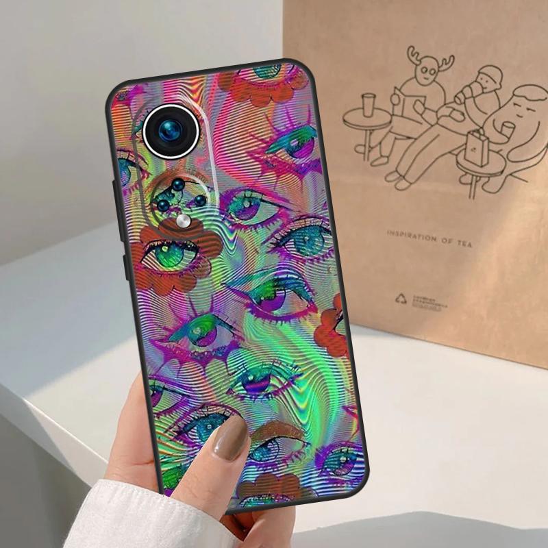 Eye Illustration Case For Honor Magic 8 5 6 7 Pro Cover For Honor 400 200 Lite 50 70 90 X8a X8b X9a X9b X9c