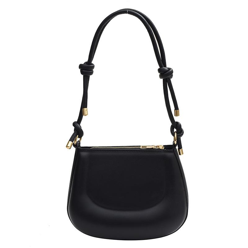 

Сумка-седло в иностранном стиле для женщин 2024 года, лето, новая модная повседневная женская сумка через плечо, простая сумка через подмышку для женщин чёрный