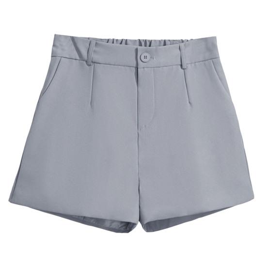 Short Pants A-line Keep Cooling Office Lady Chic Solid Color Women Shorts Garment
