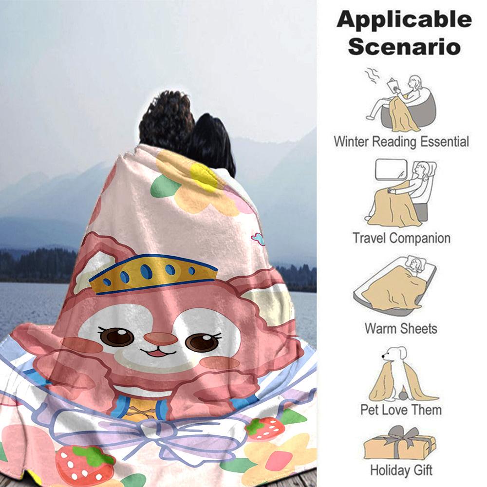 1pc Flower Name blanket Lightweight Flannel Throw for Sofa Bed Travel Camping Livingroom Office Couch Chair