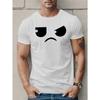 European Size Men's Casual Short Sleeve T-Shirt with Unique Geometric Print - Breathable Cotton, Round Neck, Machine Washable - Perfect for Summer