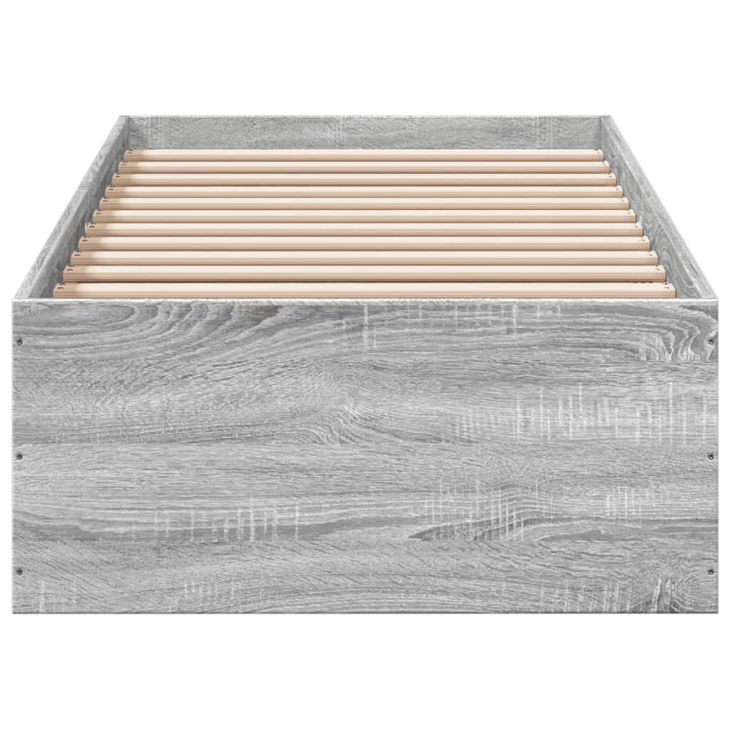 Bed Frame Grey Sonoma 90 x 190 cm Particleboard