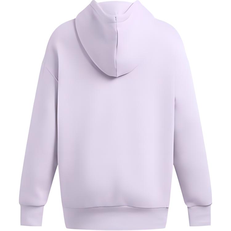 Under Armour Essential Comfortable Loose Solid Color Long Sleeve Sweatshirt Women sweatshirt Light-Purple 1379495-535