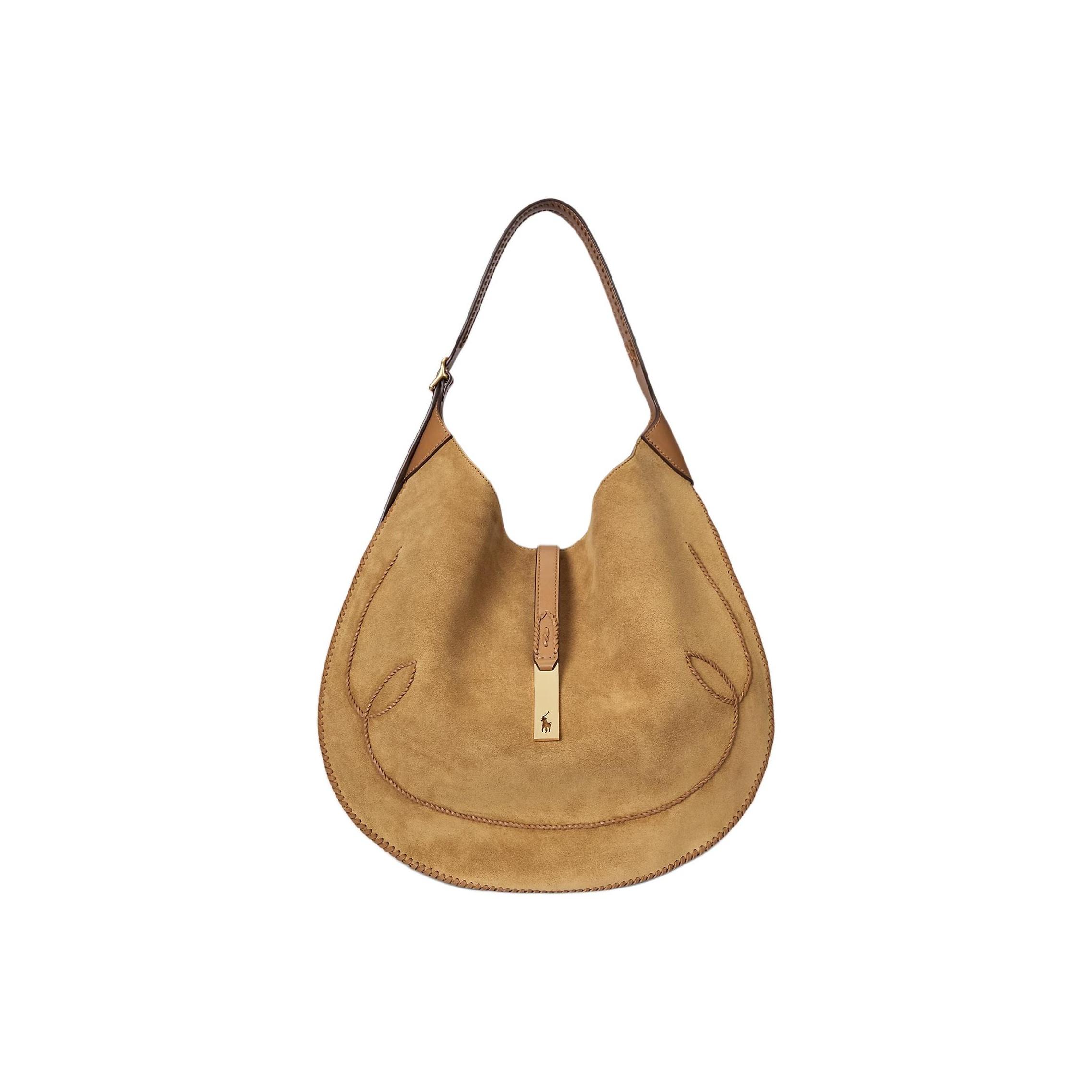 

Polo Ralph Lauren Classic Print Leather Tote Shoulder Bag Large Women bags Camel Brown 100056863 Basic Set (Bag+Dust Bag)