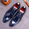 Leather Shoes Men's Cowhide Brand Casual Youth Formal Men's Driving Patent Leather Bright Leather