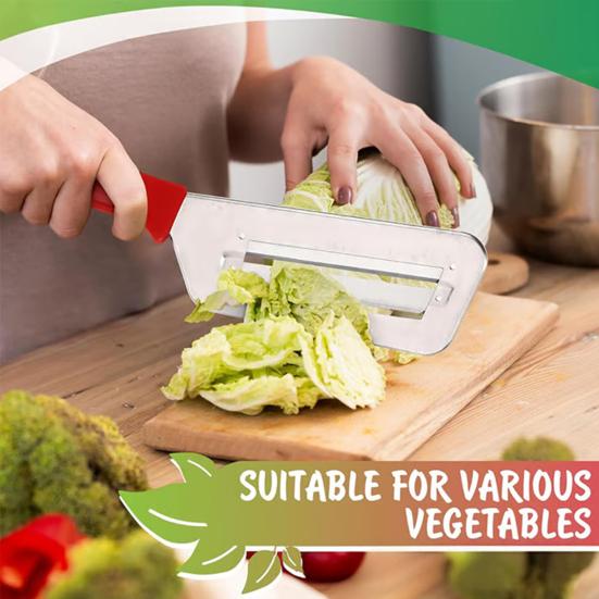 2Pcs Onion Slicer Stainless Steel Cabbage Shredder Safe Grip Vegetable Slicer for Sugarcane Potatoes Coleslaw