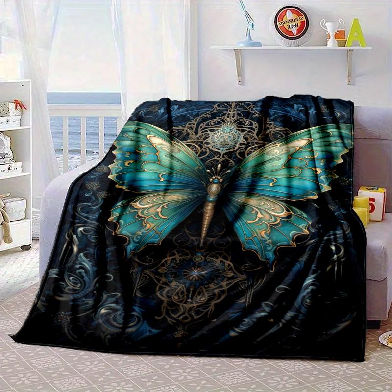 Neon Butterfly Dreamscape Blanket Flannel Blanket Throw Blanket Sofa Cover Blanket Soft Premium Blanket Picnic Blanket Tv Blanket Gifts