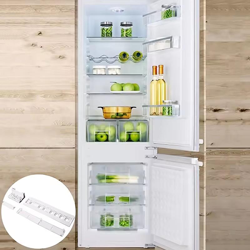 1 Set Universelle Eingebettete Kühlschrank-Gleitschiene Für Kühlschranktür-Gleitschiene Montagekit Kühlschranktür-Führung Bewegliche Gleitschiene