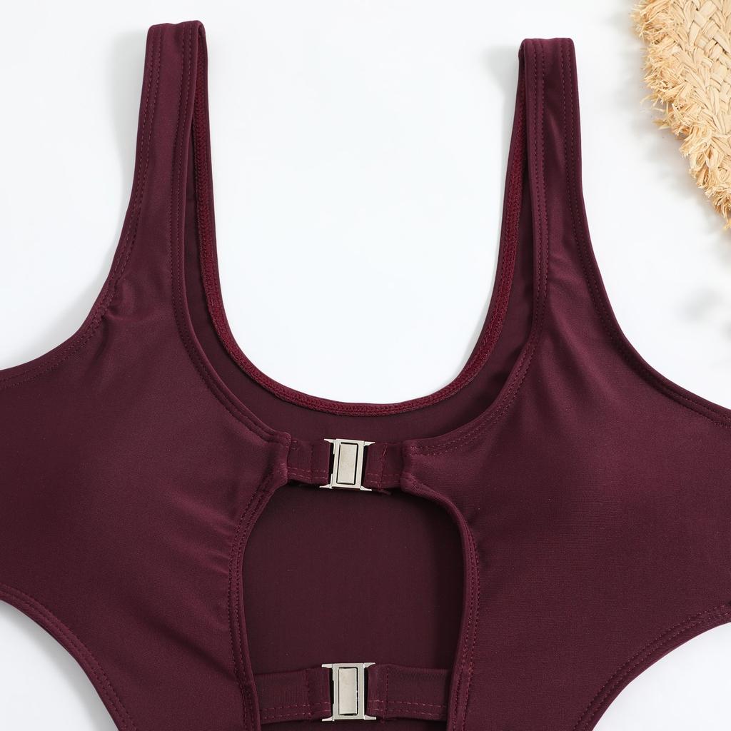 Maillot de bain pour femme, bretelles creuses, une pièce, Bikini, Sexy, dos nu, plage