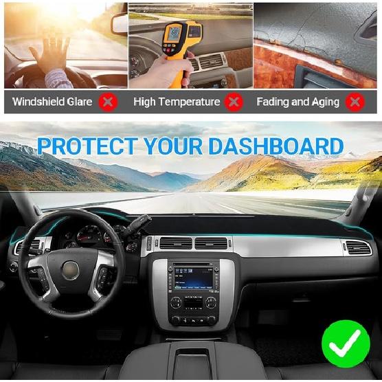 Anit-UV Dashboard Pad Dash Cover Mat For 2007-2013 Chevy Silverado GMC Sierra