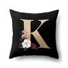 Polyester Pillowcase Home Car Decoration Printing Pillowcase 26 English Letter Cushion Cover