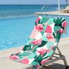 Retro Tropical Flamingo Beach Towel – Oversized Quick Dry Sand Free with Palm Leaf Print