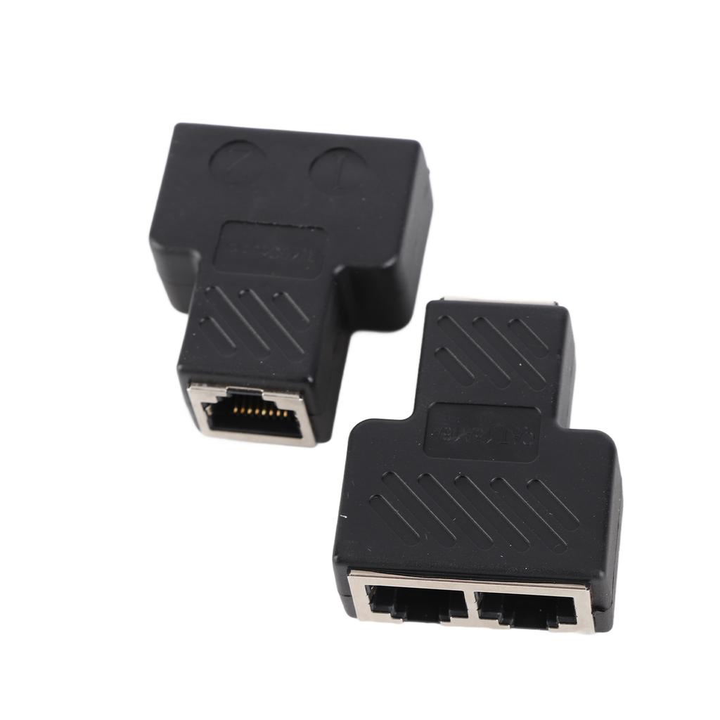 2PCS 3.5MM Male 3‑channel Network RJ45 8‑core Jack Splitter Adapter POE Network Distributor